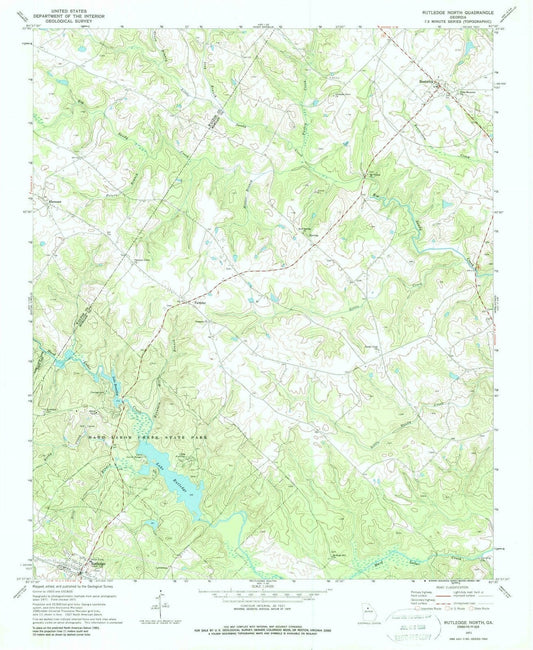 1971 Rutledge North, GA - Georgia - USGS Topographic Map