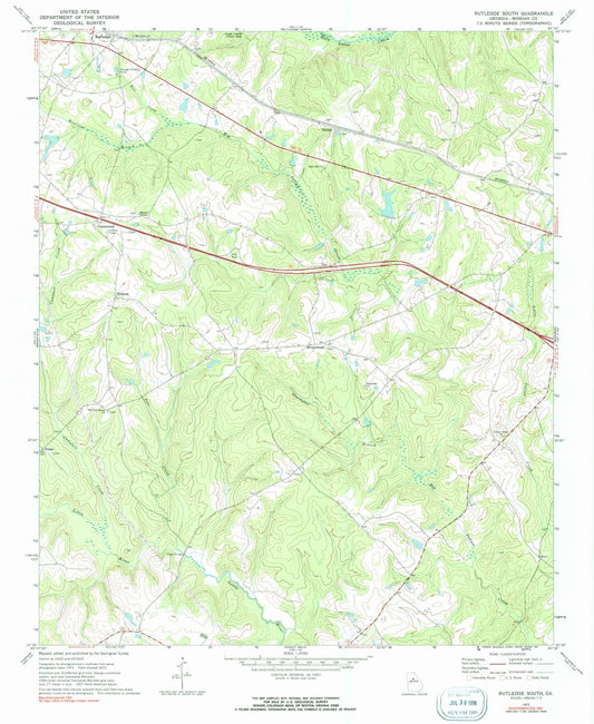 1972 Rutledge South, GA - Georgia - USGS Topographic Map