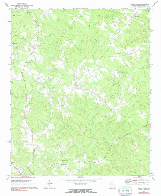 1971 Sandy Cross, GA - Georgia - USGS Topographic Map