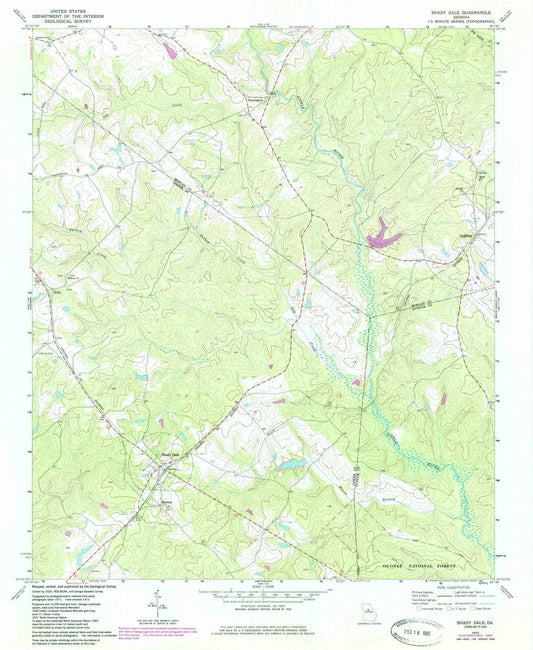 1972 Shadyale, GA - Georgia - USGS Topographic Map