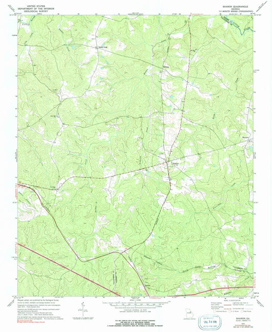 1972 Sharon, GA - Georgia - USGS Topographic Map