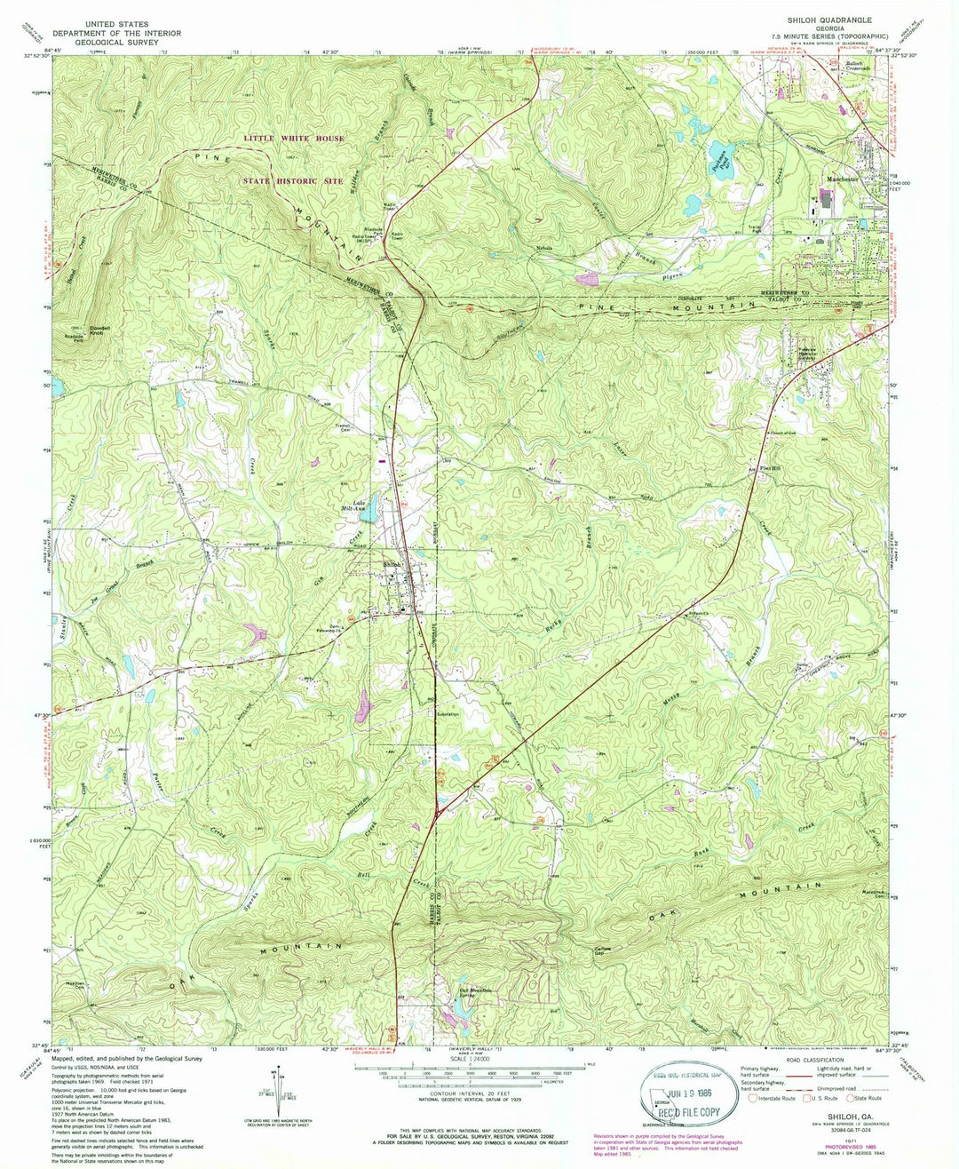 1971 Shiloh, GA - Georgia - USGS Topographic Map