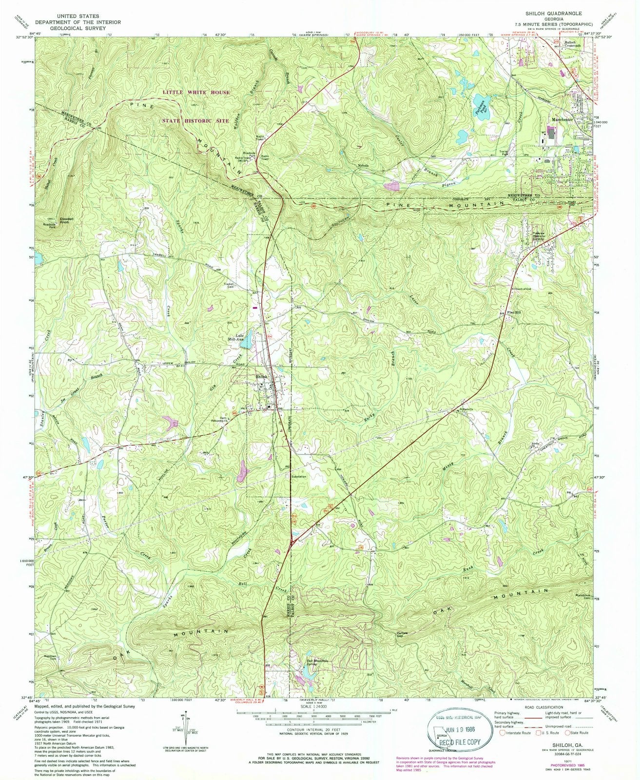 1971 Shiloh, GA - Georgia - USGS Topographic Map