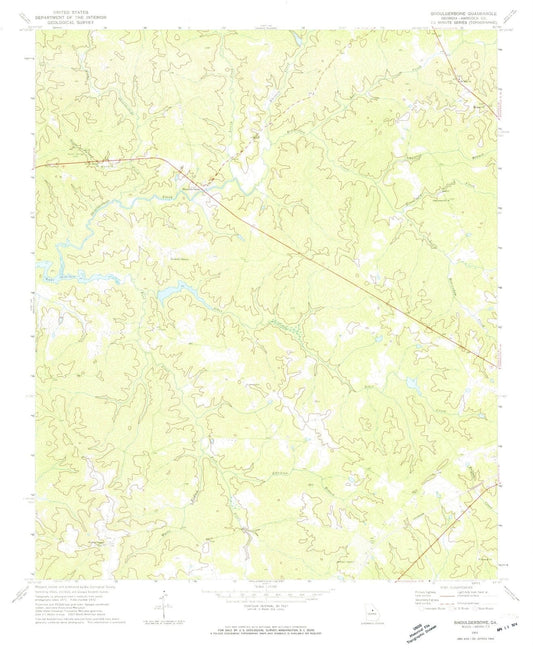1972 Shoulderbone, GA - Georgia - USGS Topographic Map