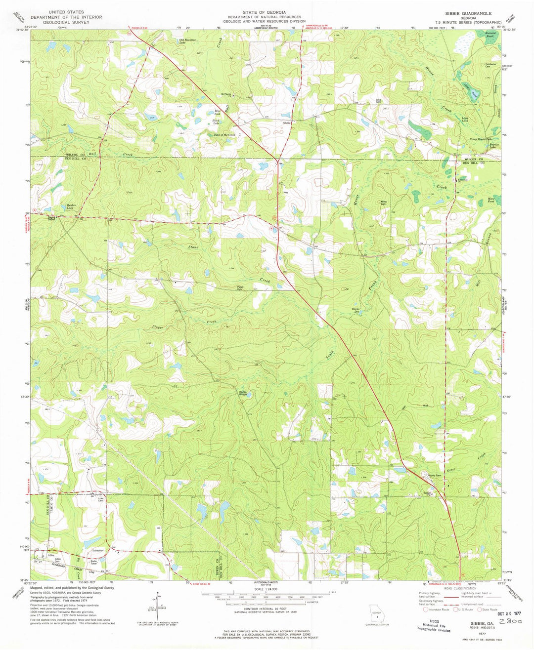 1977 Sibbie, GA - Georgia - USGS Topographic Map