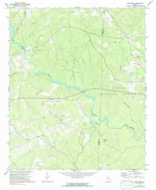 1972 Smithboro, GA - Georgia - USGS Topographic Map