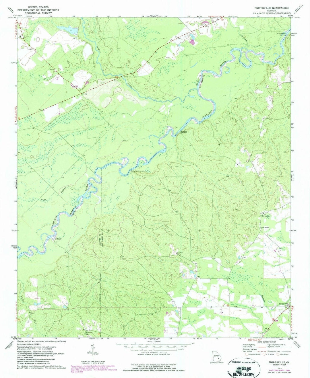 1971 Snipesville, GA - Georgia - USGS Topographic Map