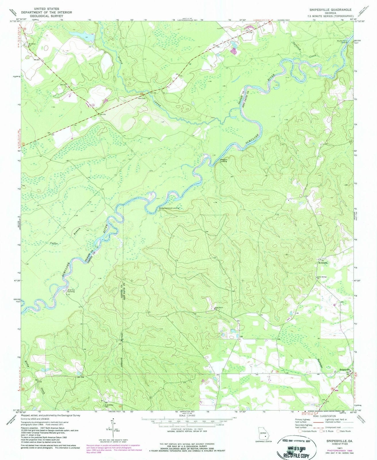 1971 Snipesville, GA - Georgia - USGS Topographic Map