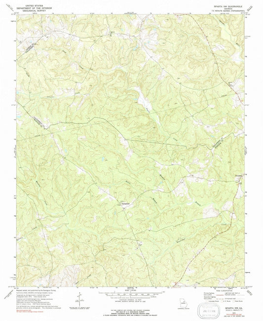 1972 Sparta, GA - Georgia - USGS Topographic Map v2