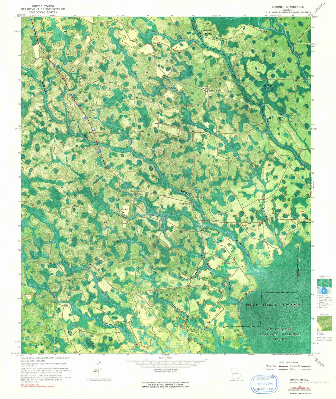 1967 Spooner, GA - Georgia - USGS Topographic Map