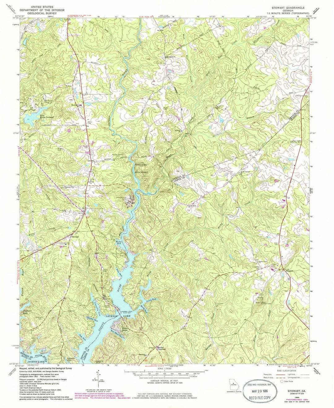1964 Stewart, GA - Georgia - USGS Topographic Map