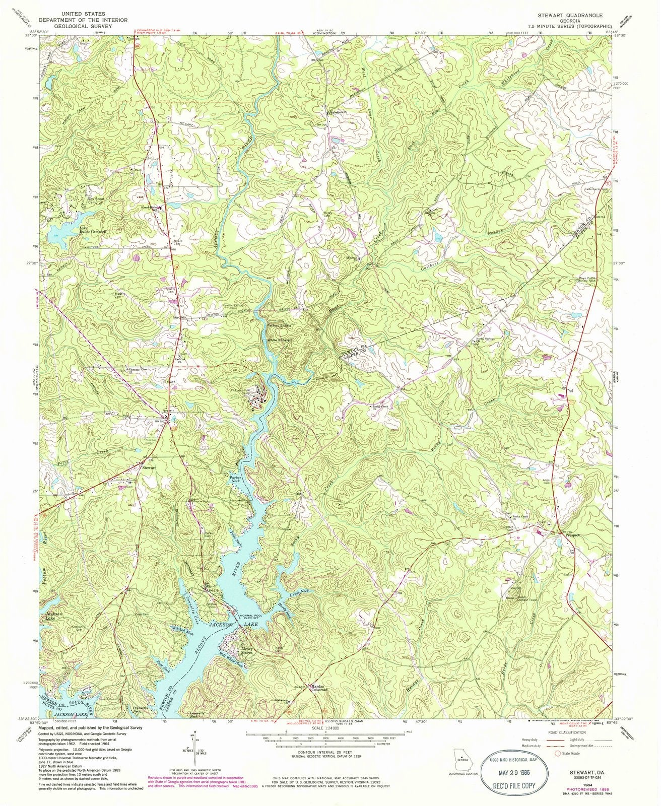 1964 Stewart, GA - Georgia - USGS Topographic Map