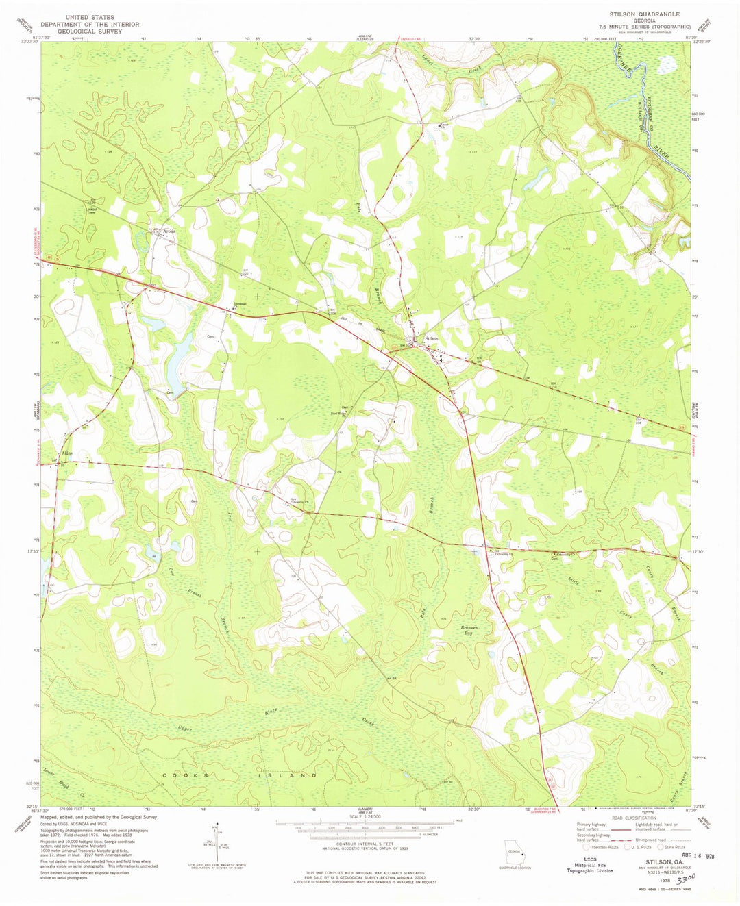 1978 Stilson, GA - Georgia - USGS Topographic Map