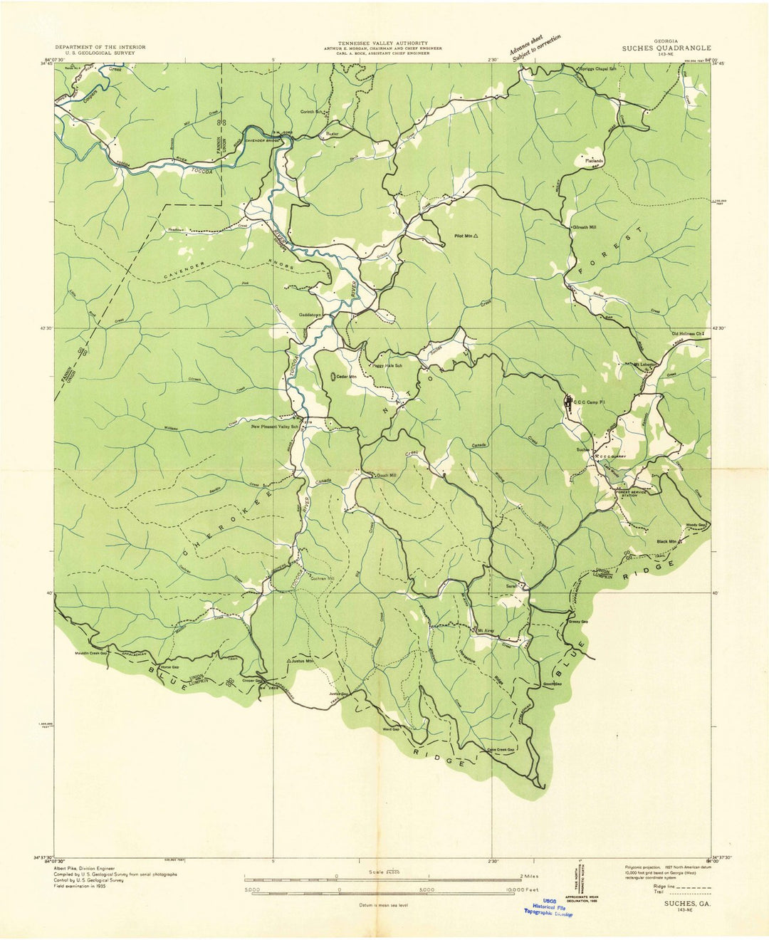 1935 Suches, GA - Georgia - USGS Topographic Map