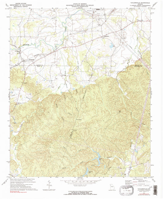 1972 Taylorsville, GA - Georgia - USGS Topographic Map