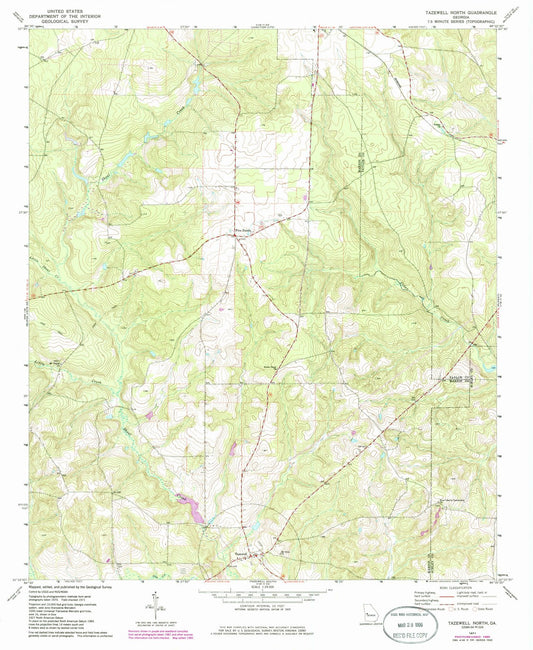 1971 Tazewell North, GA - Georgia - USGS Topographic Map