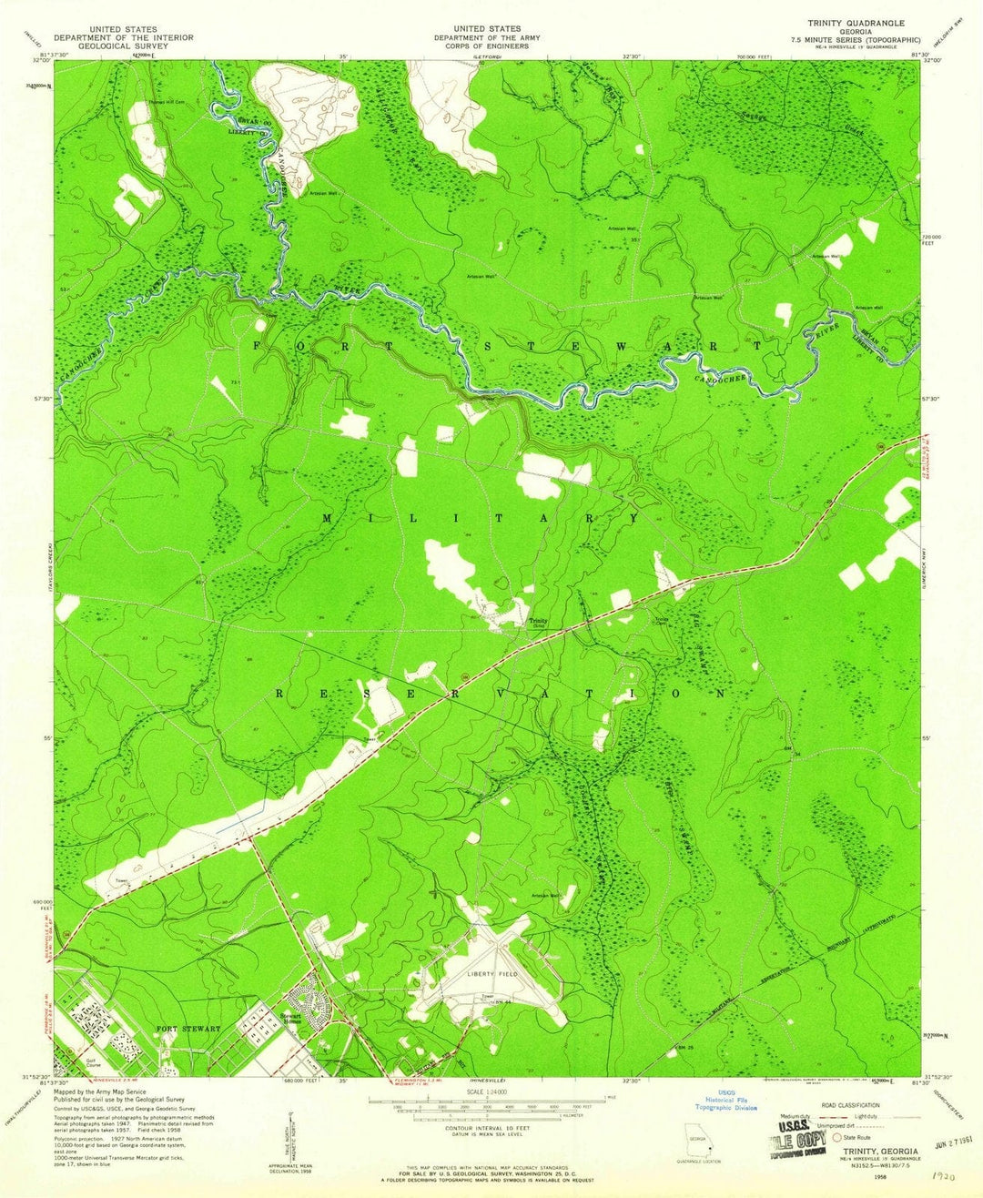 1958 Trinity, GA - Georgia - USGS Topographic Map