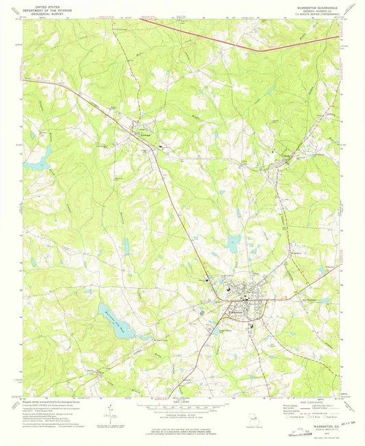 1972 Warrenton, GA - Georgia - USGS Topographic Map