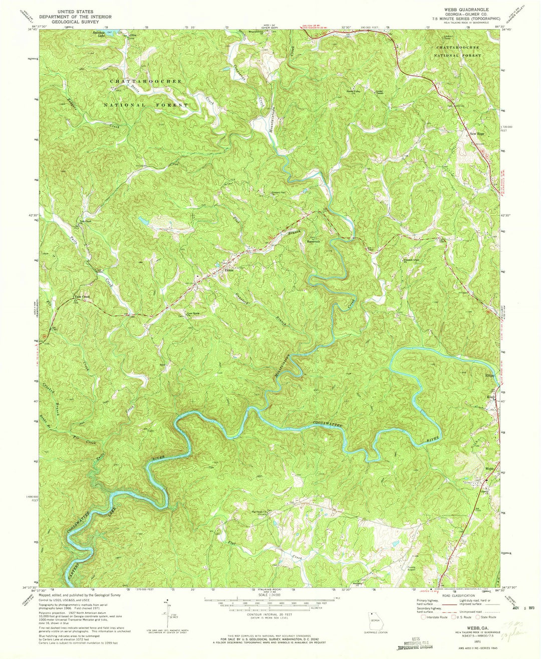 1971 Webb, GA - Georgia - USGS Topographic Map