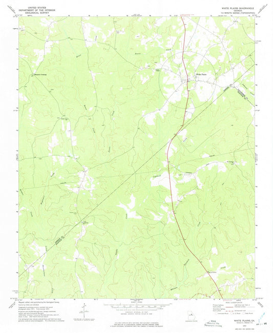 1972 White Plains, GA - Georgia - USGS Topographic Map