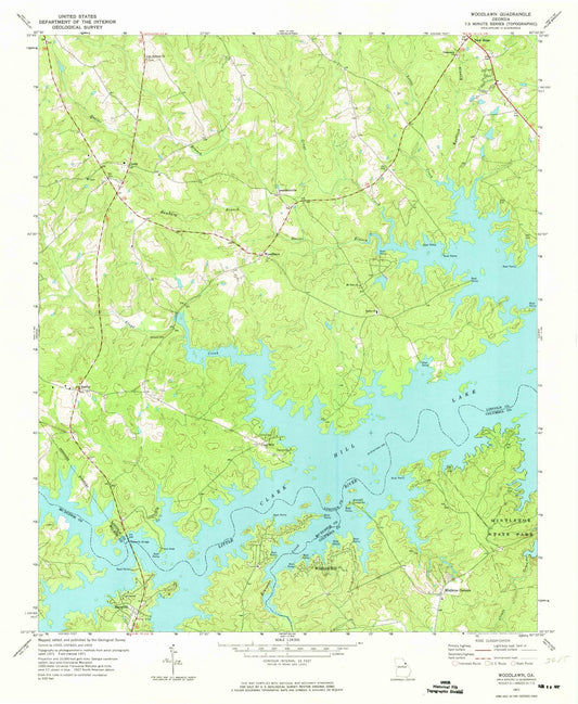 1971 Woodlawn, GA - Georgia - USGS Topographic Map