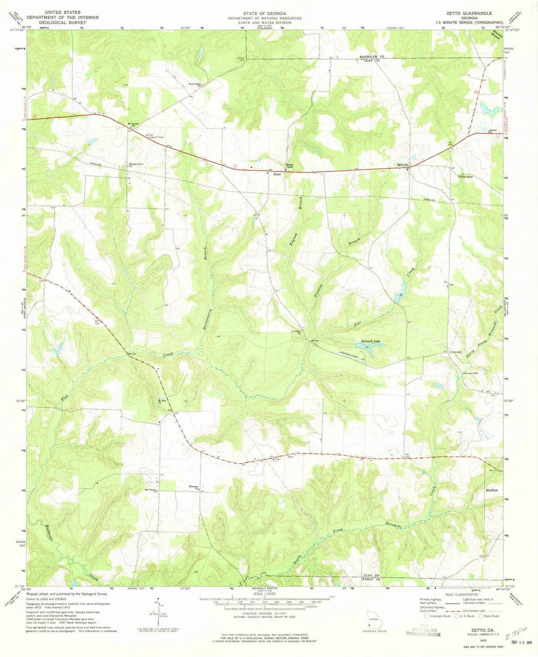 1973 Zetto, GA - Georgia - USGS Topographic Map