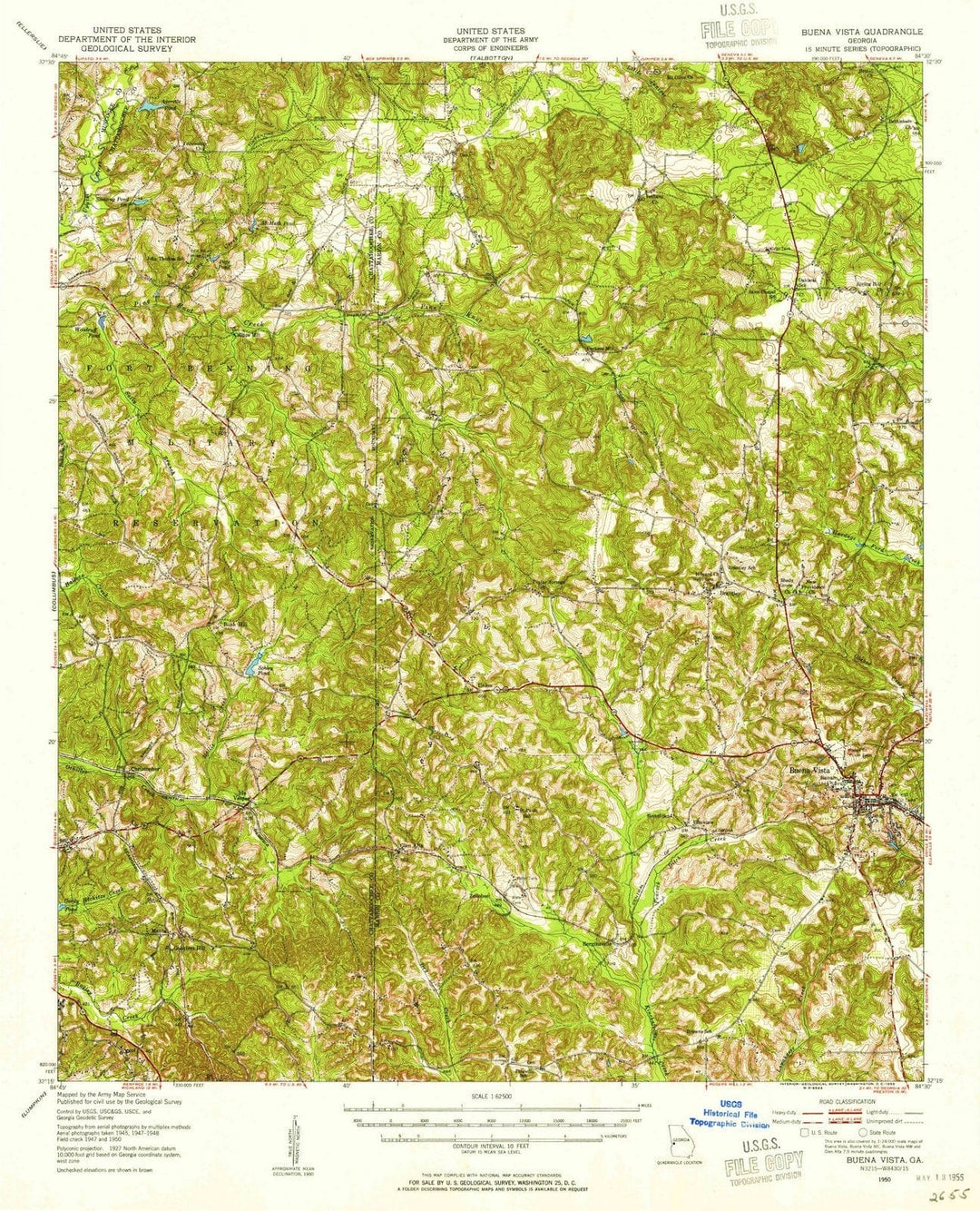 1950 Buena Vista, GA - Georgia - USGS Topographic Map v3