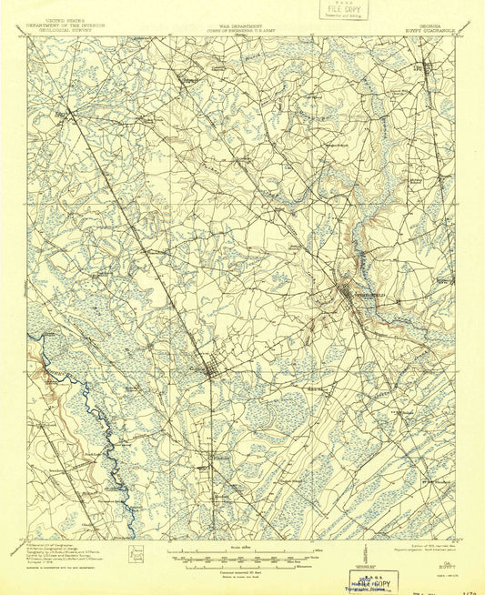 1919 Egypt, GA - Georgia - USGS Topographic Map