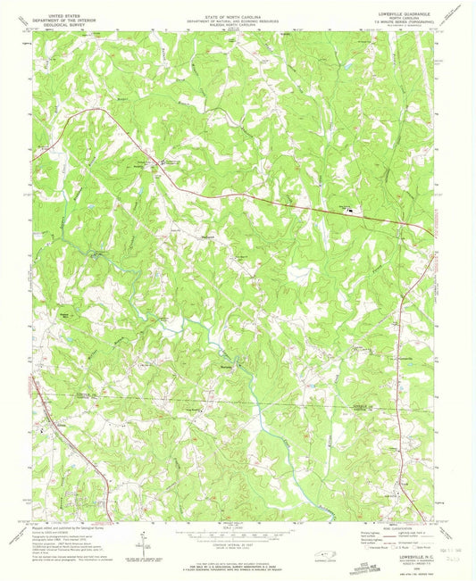 1970 Lewisville, NC - North Carolina - USGS Topographic Map
