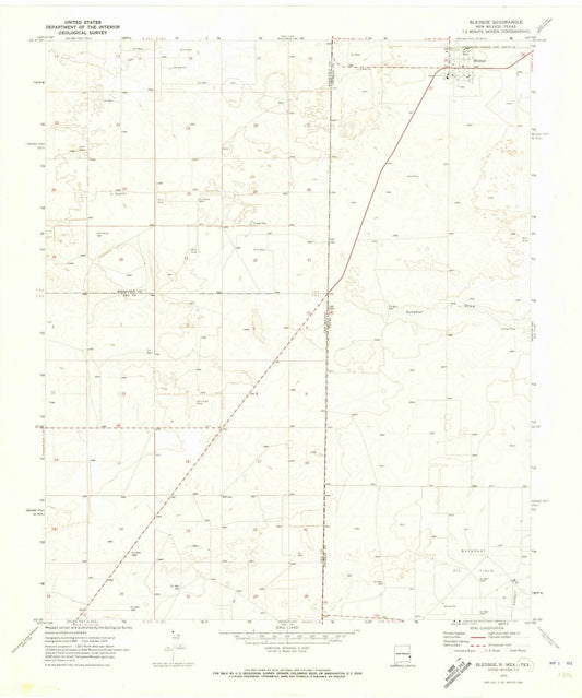 1970 Bledsoe, TX - Texas - USGS Topographic Map