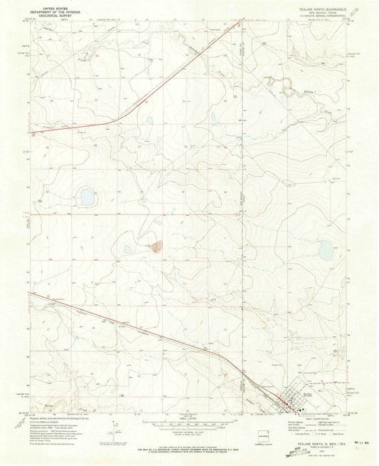 1970 Texline North, TX - Texas - USGS Topographic Map