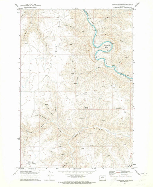 1971 Horseshoe Bend, OR - Oregon - USGS Topographic Map