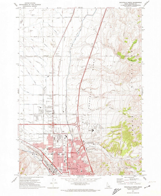 1971 Pocatello North, ID - Idaho - USGS Topographic Map
