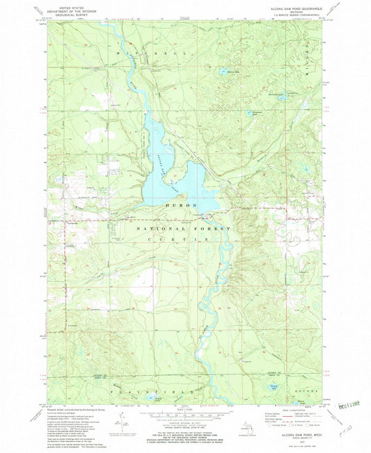 1972 Alconaam Pond, MI - Michigan - USGS Topographic Map