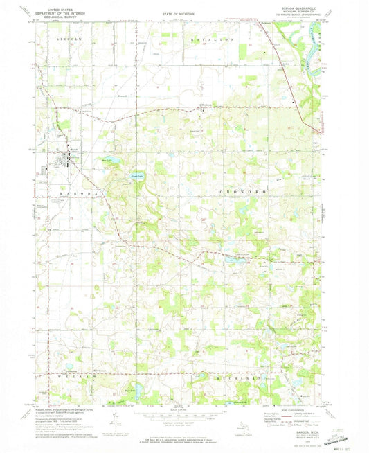 1970 Baroda, MI - Michigan - USGS Topographic Map