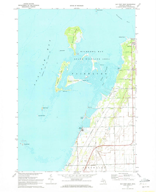 1970 Bay Port West, MI - Michigan - USGS Topographic Map