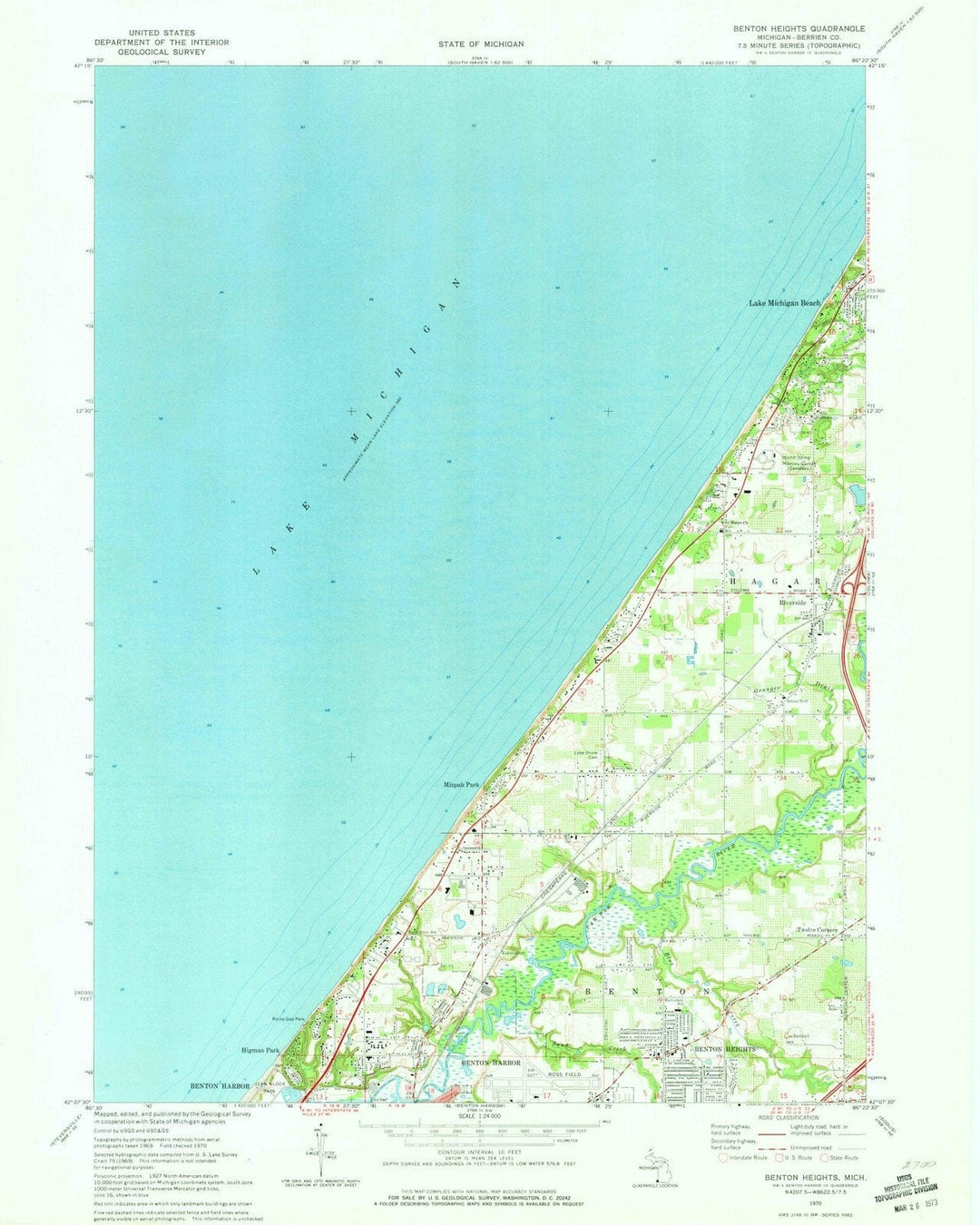 1970 Benton Heights, MI - Michigan - USGS Topographic Map