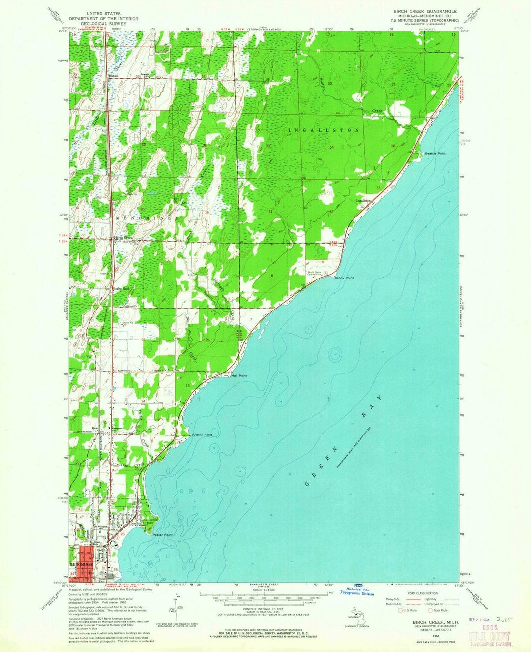 1963 Birch Creek, MI - Michigan - USGS Topographic Map