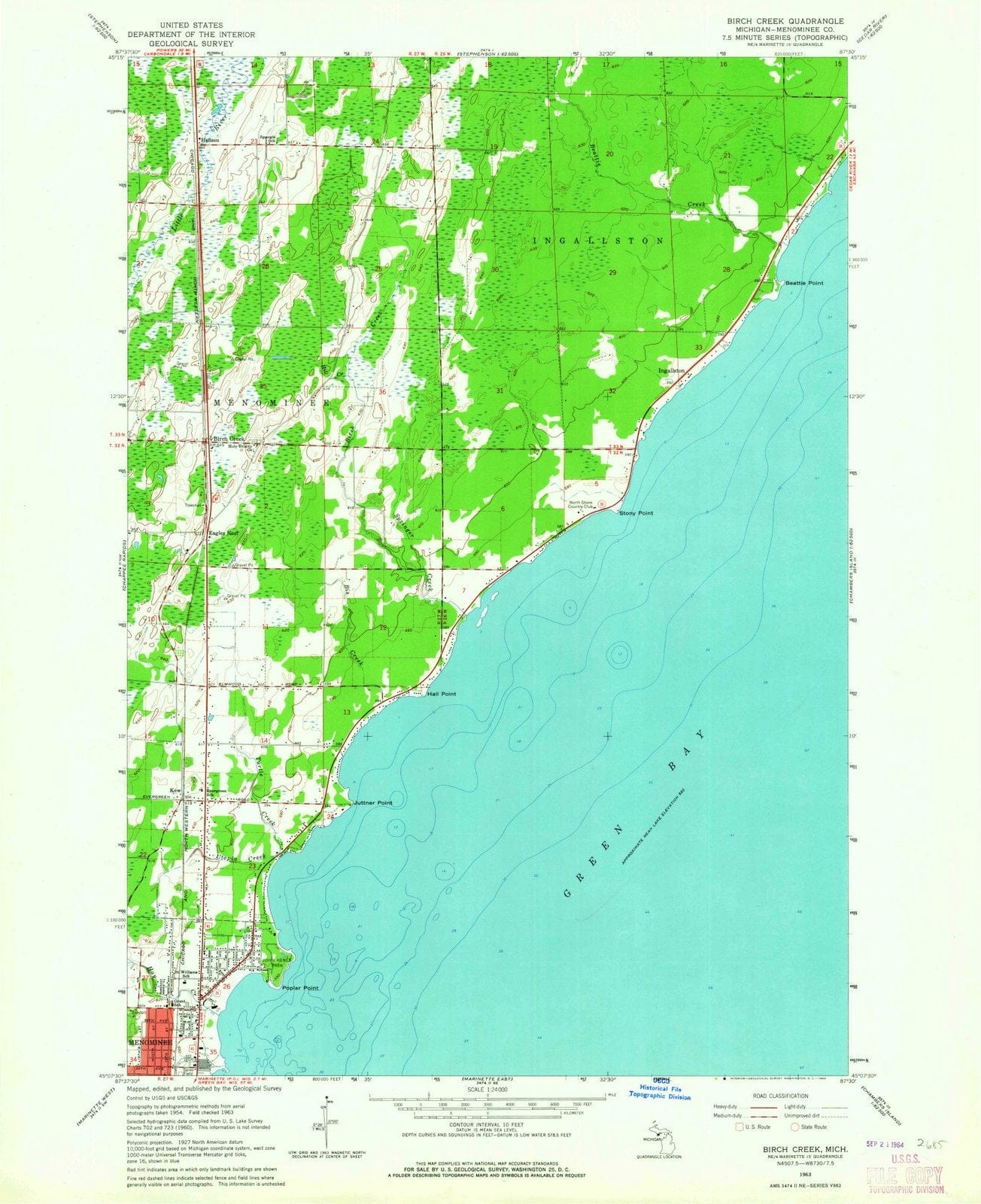 1963 Birch Creek, MI - Michigan - USGS Topographic Map