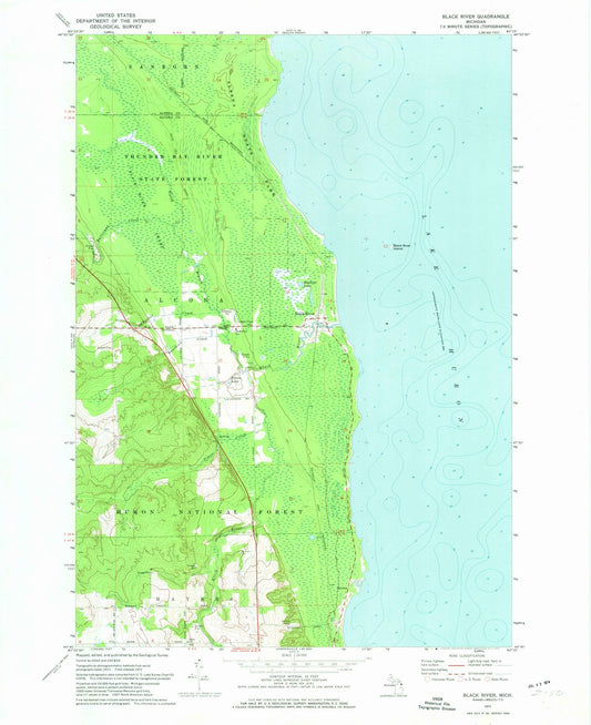 1971 Black River, MI - Michigan - USGS Topographic Map
