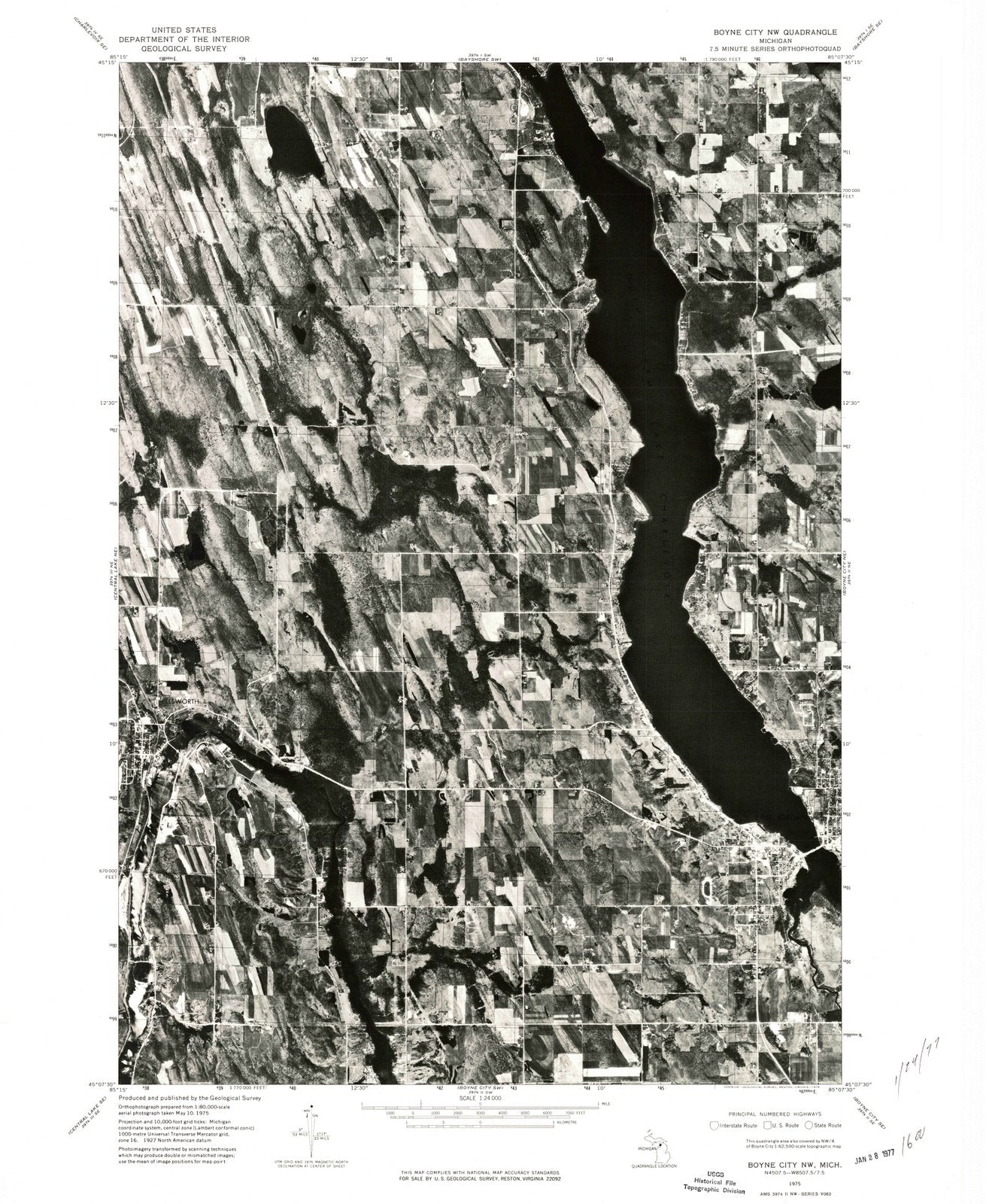 1975 Boyne City, MI - Michigan - USGS Topographic Map v2