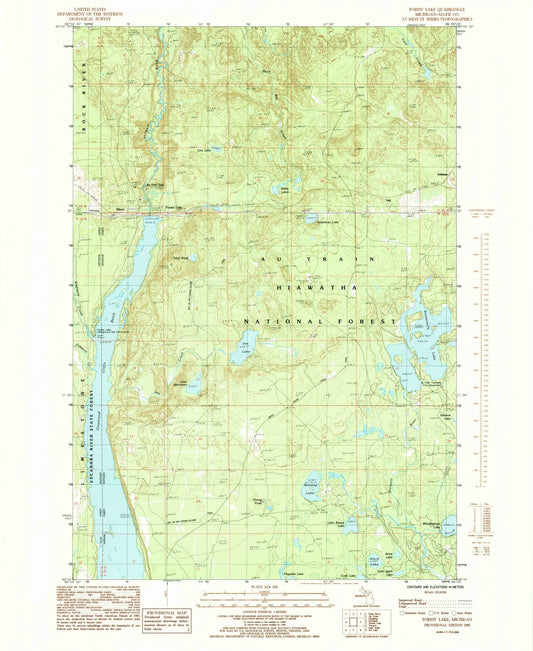 1985 Forest Lake, MI - Michigan - USGS Topographic Map