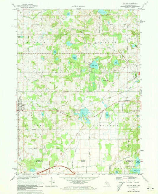 1971 Galien, MI - Michigan - USGS Topographic Map
