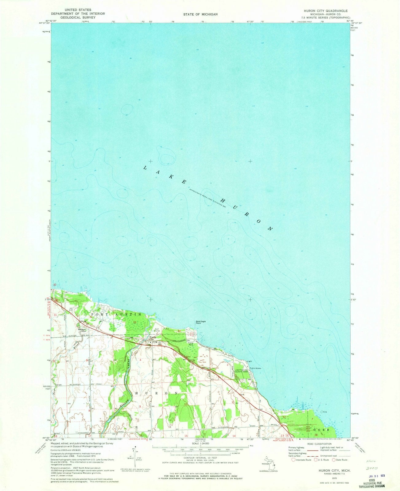 1970 Huron City, MI - Michigan - USGS Topographic Map