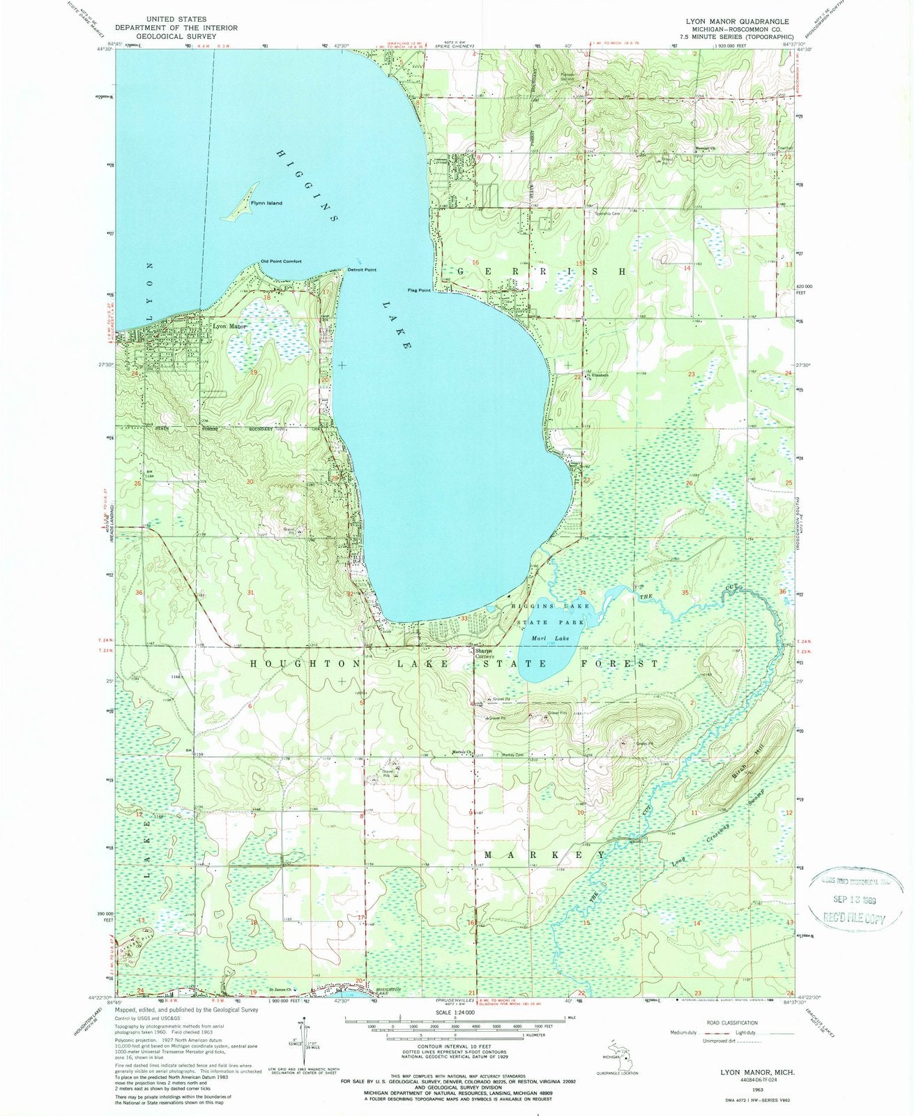 1963 Lyon Manor, MI - Michigan - USGS Topographic Map