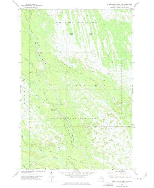 1972 Marsh Creek Pool, MI - Michigan - USGS Topographic Map