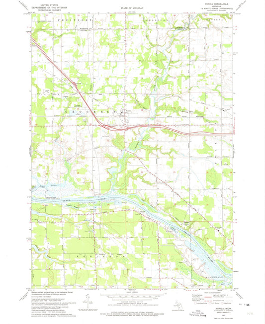 1972 Nunica, MI - Michigan - USGS Topographic Map