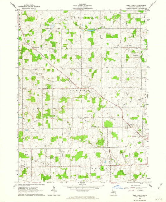 1962 Rome Center, MI - Michigan - USGS Topographic Map