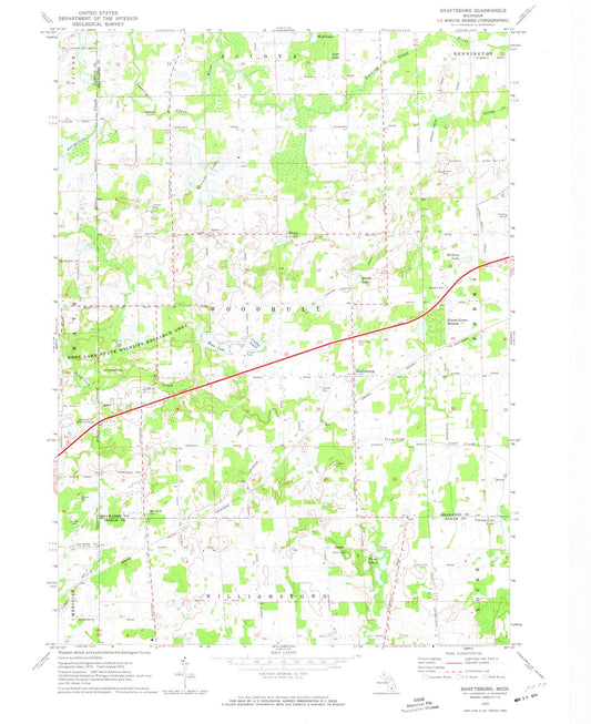 1972 Shaftsburg, MI - Michigan - USGS Topographic Map