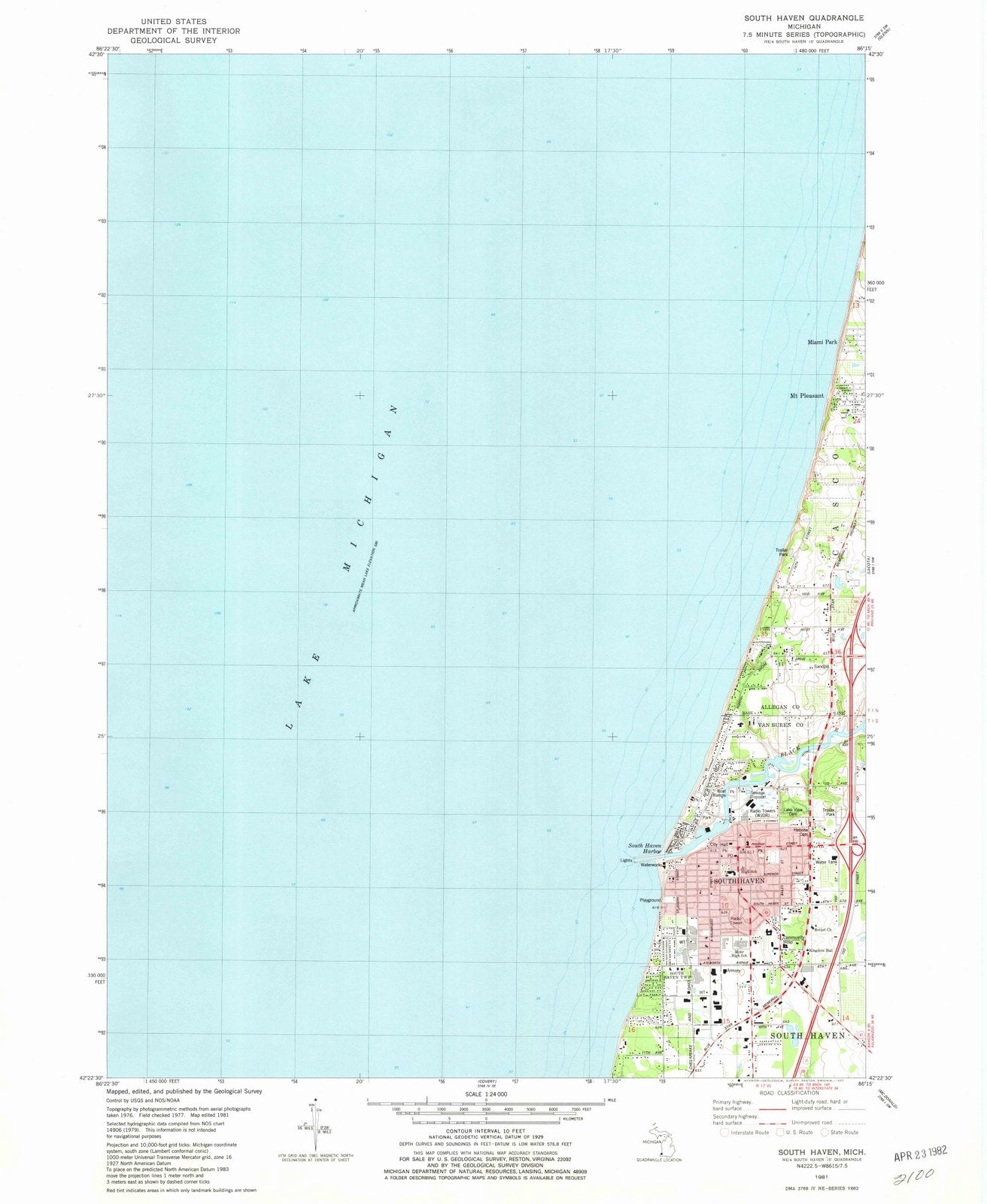 1981 South Haven, MI - Michigan - USGS Topographic Map